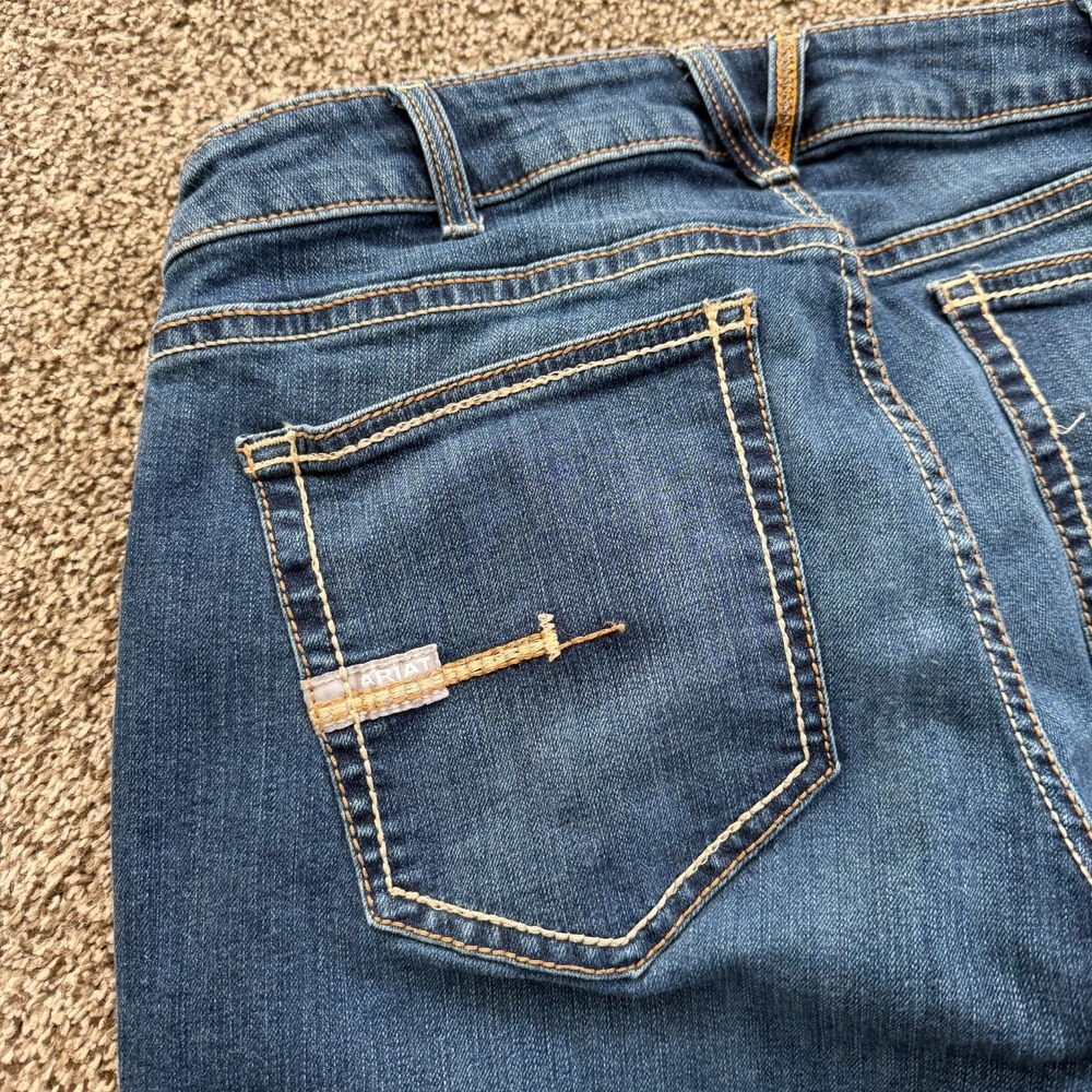 Ariat Rebar La Jolla Riveter Straight Leg High Rise Jeans 33XL Women's Blue